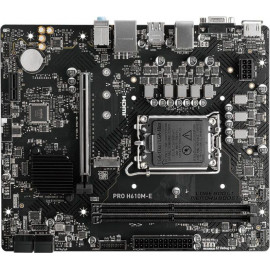 Материнская плата MSI PRO H610M-E Soc-1700 Intel H610 2xDDR5 mATX AC`97 8ch(7.1) GbLAN+VGA+HDMI