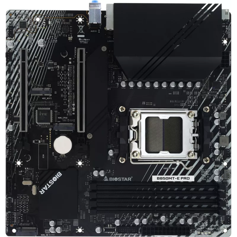 Материнская плата Biostar B850MT-E Pro Socket AM5 AMD B850 4xDDR5 mATX AC`97 8ch(7.1) 2.5Gg RAID+HDMI+DP