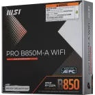 Материнская плата MSI PRO B850M-A WIFI Socket AM5 AMD B850 4xDDR5 mATX AC`97 8ch(7.1) 5Gigabit RAID+HDMI+DP