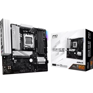  Asrock B850M PRO RS Socket AM5 AMD B850 4xDDR5 mATX AC97 8ch71 25Gg RAIDHDMIDP