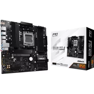  Asrock B850M PROA Socket AM5 AMD B850 4xDDR5 mATX AC97 8ch71 25Gg RAIDHDMIDP