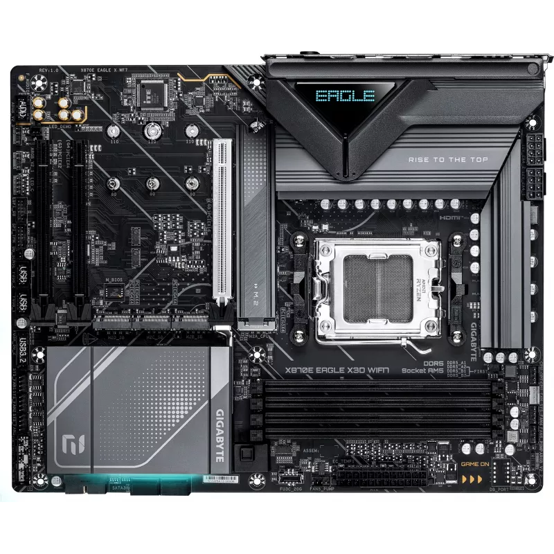Материнская плата Gigabyte X870E EAGLE X WF7 Socket AM5 AMD X870E 4xDDR5 ATX AC`97 8ch(7.1) 5Gigabit RAID+HDMI