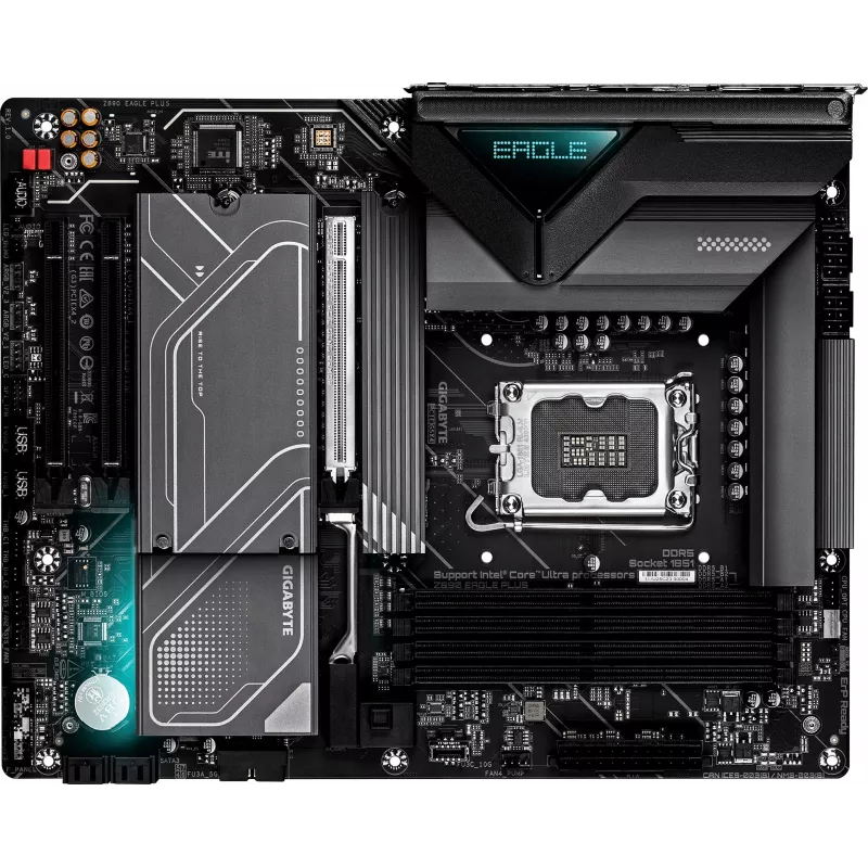 Материнская плата Gigabyte Z890 EAGLE PLUS Soc-1851 Intel Z890 4xDDR5 ATX AC`97 8ch(7.1) 2.5Gg RAID