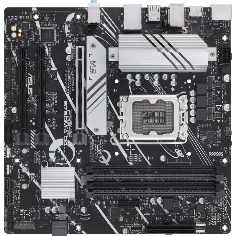 Материнская плата Asus PRIME B760M-A D4-CSM Soc-1700 Intel B760 4xDDR4 mATX AC`97 8ch(7.1) 2.5Gg RAID+HDMI+DP