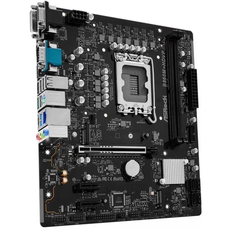 Материнская плата Asrock B860M-HDVP Soc-1851 Intel B860 2xDDR5 mATX AC`97 8ch(7.1) 2.5Gg RAID+VGA+DVI+HDMI+DP