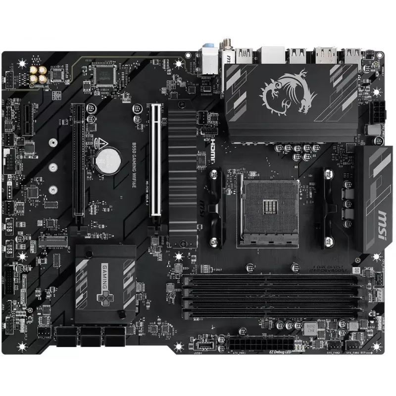 Материнская плата MSI B550 GAMING WIFI6E Soc-AM4 AMD B550 4xDDR4 ATX AC`97 8ch(7.1) GbLAN RAID+HDMI+DP