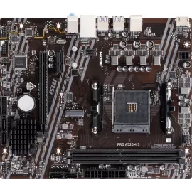 Материнская плата MSI PRO A520M-S Soc-AM4 AMD A520 2xDDR4 mATX AC`97 8ch(7.1) GbLAN RAID+HDMI