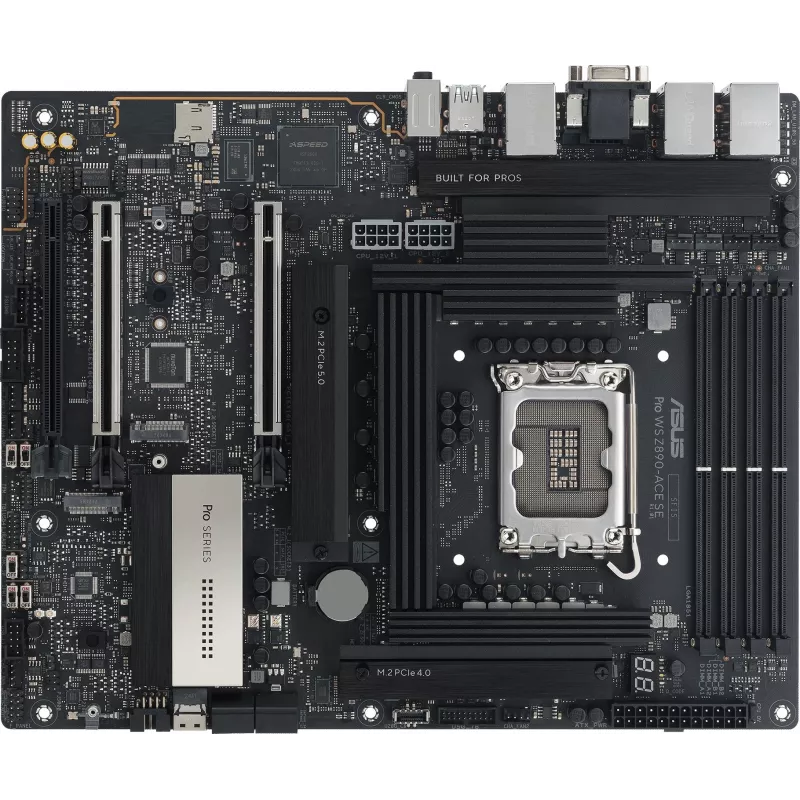Материнская плата Asus PRO WS Z890-ACE SE Soc-1851 Intel Z890 4xDDR5 ATX AC`97 8ch(7.1) 1x10G/1х2,5G/1xGigabit RAID+HDMI