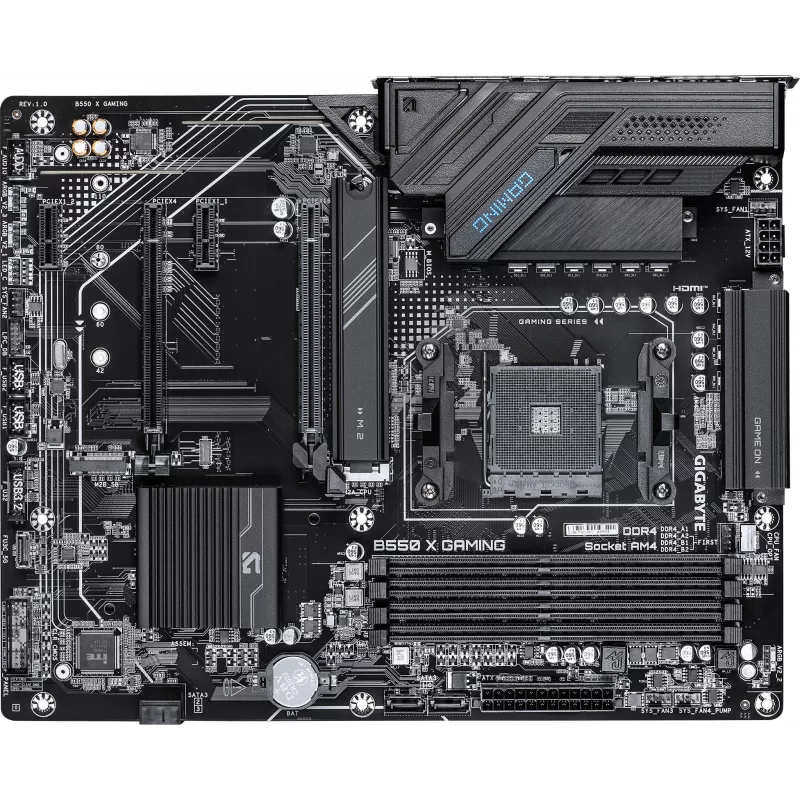 Материнская плата Gigabyte B550 X GAMING Soc-AM4 AMD B550 4xDDR4 ATX AC`97 8ch(7.1) 2.5Gg RAID+HDMI+DP