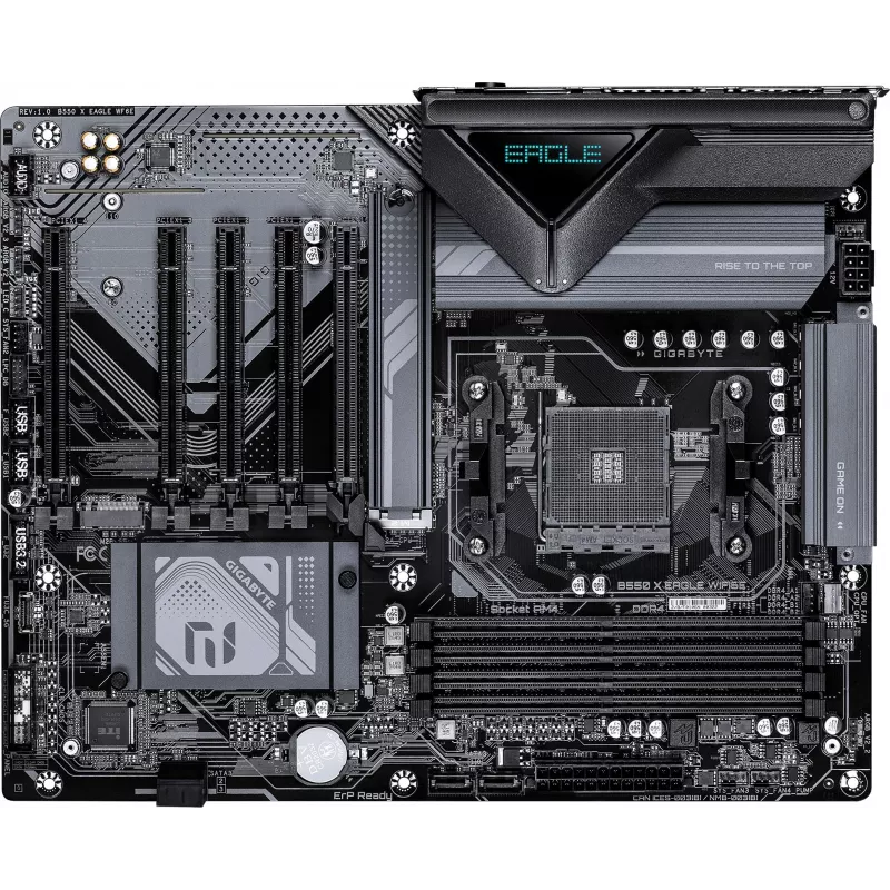 Материнская плата Gigabyte B550 X EAGLE WF6E Soc-AM4 AMD B550 4xDDR4 ATX AC`97 8ch(7.1) 2.5Gg RAID+HDMI