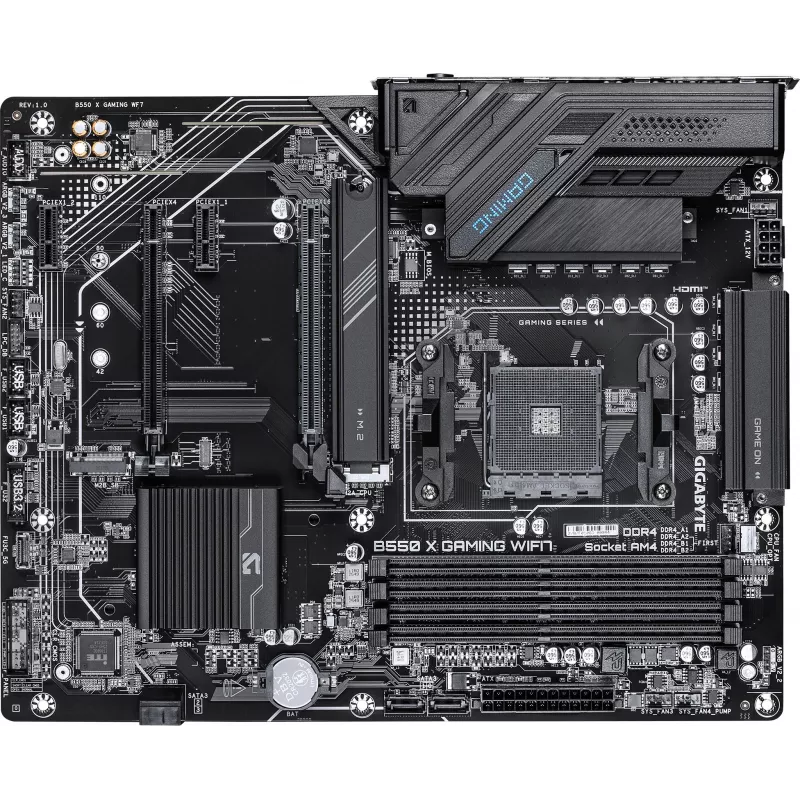 Материнская плата Gigabyte B550 X GAMING WF7 Soc-AM4 AMD B550 4xDDR4 ATX AC`97 8ch(7.1) 2.5Gg RAID+HDMI+DP