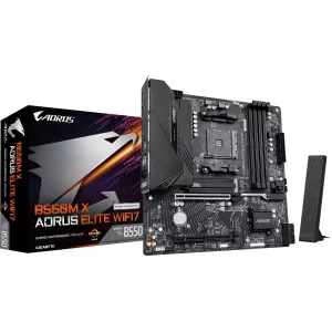  Gigabyte B550M X A ELITE WF7 SocAM4 AMD B550 4xDDR4 mATX AC97 8ch71 25Gg RAIDHDMIDP