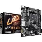 Материнская плата Gigabyte A520M H ARGB Soc-AM4 AMD A520 2xDDR4 mATX AC`97 8ch(7.1) GbLAN RAID+HDMI+DP