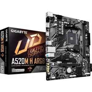  Gigabyte A520M H ARGB SocAM4 AMD A520 2xDDR4 mATX AC97 8ch71 GbLAN RAIDHDMIDP