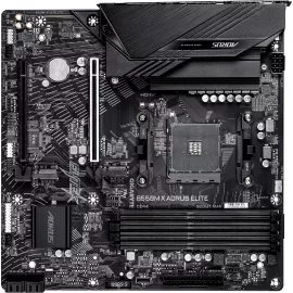 Материнская плата Gigabyte B550M X A ELITE Soc-AM4 AMD B550 4xDDR4 mATX AC`97 8ch(7.1) 2.5Gg RAID+HDMI+DP
