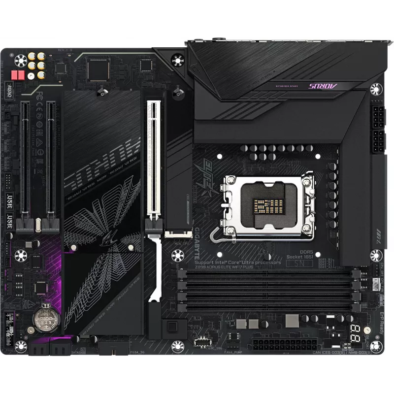 Материнская плата Gigabyte Z890 AORUS ELITE WIFI7 PLUS Soc-1851 Intel Z890 ATX AC`97 8ch(7.1) 5Gigabit RAID+DP