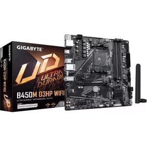  Gigabyte B450M D3HP WF6E SocAM4 AMD B450 4xDDR4 mATX AC97 8ch71 GbLAN RAIDHDMIDP
