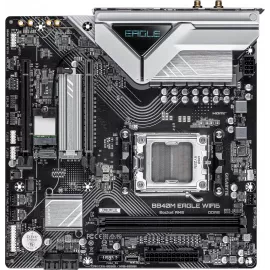 Материнская плата Gigabyte B840M EAGLE WIFI6 Socket AM5 AMD B840 2xDDR5 mATX AC`97 8ch(7.1) 2.5Gg RAID+HDMI+DP
