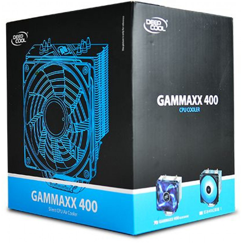 Устройство охлаждения(кулер) Deepcool GAMMAXX 400 BLUE BASIC Soc-AM4/1151/1200 4-pin 18-30dB Al+Cu 130W 640gr LED Ret