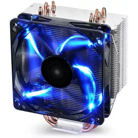 Устройство охлаждения(кулер) Deepcool Gammaxx 400 Blue Basic одноцветная Soc-AM5/AM4/1200/1700/1851 черный 4-pin 18-30dB Al+Cu 130W 640gr Ret (DP-MCH4-GMX400P-BL)