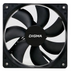 Вентилятор Digma DFAN-120-7 120x120x25mm черный 3-pin 4-pin (Molex)23dB 73gr Ret