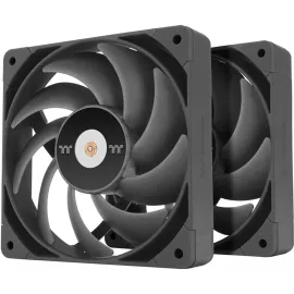 Вентилятор для корпуса Thermaltake Toughfan 12 Pro 120х120x25 черный 4-pin 22.6дБ (упак.:2шт) (CL-F159-PL12BL-A) Ret