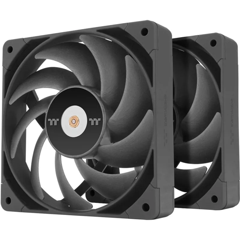 Вентилятор для корпуса Thermaltake Toughfan 12 Pro 120х120x25 черный 4-pin 22.6дБ (упак.:2шт) (CL-F159-PL12BL-A) Ret