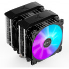 Устройство охлаждения(кулер) Jonsbo CR-2100 RGB черный 4-pin 18.1-29.5dB Al 230W 900gr Ret