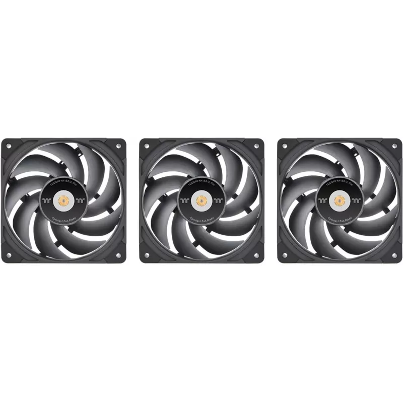 Вентилятор для корпуса Thermaltake Toughfan EX14 Pro Reverse 140х140x25 черный 4-pin 34.1дБ (упак.:3шт) (CL-F172-PL14BL-A) Ret