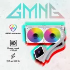 Система водяного охлаждения GMNG GG-LC240ARGB1 ARGB Soc-AM5/AM4/1200/1700/1851 белый 4-pin 22-35dB Al+Cu LCD 260W 1200gr Ret (GG-LC240ARGB1-WH)
