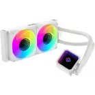 Система водяного охлаждения GMNG GG-LC240ARGB1 ARGB Soc-AM5/AM4/1200/1700/1851 белый 4-pin 22-35dB Al+Cu LCD 260W 1200gr Ret (GG-LC240ARGB1-WH)