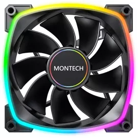 Вентилятор для корпуса Montech RX140 Reverse ARGB 140х140x25 черный 4-pin 27.9дБ (RX140 PWM BLACK) Ret
