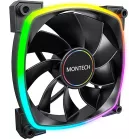 Вентилятор для корпуса Montech RX140 Reverse ARGB 140х140x25 черный 4-pin 27.9дБ (RX140 PWM BLACK) Ret