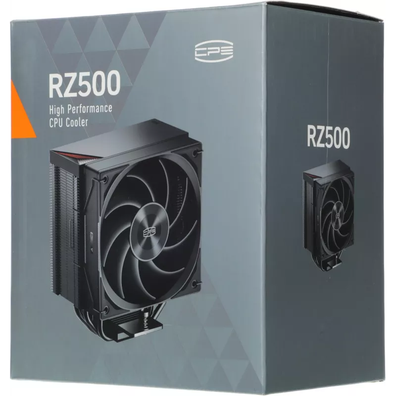 Устройство охлаждения(кулер) PcCooler RZ500 Soc-AM5/AM4/1200/1700/1851 черный 4-pin 32dB Al+Cu 250W Ret (RZ500-BKNWNX-GL)
