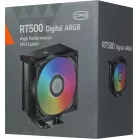 Устройство охлаждения(кулер) PcCooler RT500 Digital BK ARGB Soc-AM5/AM4/1200/1700/1851 черный 4-pin 34.9dB Al+Cu LCD 245W Ret (RT500-BKAWYL-GL)