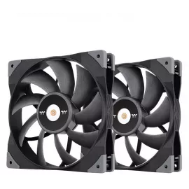 Вентилятор для корпуса Thermaltake Toughfan 14 140х140x25 черный 4-pin 33.2дБ (упак.:2шт) (CL-F085-PL14BL-A) Ret