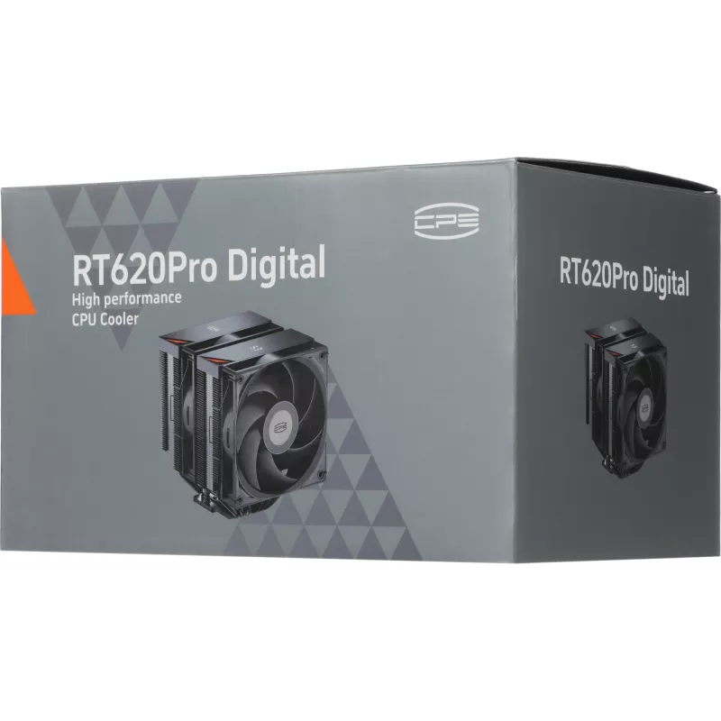 Устройство охлаждения(кулер) PcCooler RT620 Digital Soc-AM5/AM4/1151/1200/2066/1700 черный 4-pin 34.9dB Al+Cu LCD 265W Ret (RT620-BKNWYL-GL)