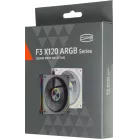 Вентилятор для корпуса PcCooler F3 X120 ARGB 120х120x25 черный 4-pin 28.4дБ (F3X120-BKAC112-GL) Ret