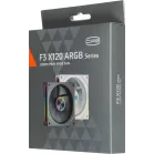 Вентилятор для корпуса PcCooler F3 X120R Reverse ARGB 120х120x25 черный 4-pin 28.4дБ (F3X12R-BKAC-GL) Ret