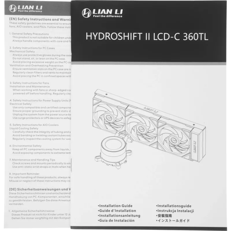 Система водяного охлаждения Lian-Li HydroShift II LCD-C 360TL ARGB Soc-AM5/AM4/1700/1851 черный 4-pin 33dB Al+Cu LCD Ret (G89.GHS2LCD36TB.R0)