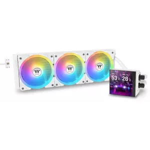  Thermaltake MAGFloe 420 Ultra Snow ARGB SocAM5AM4120017001851 4pin 345388dB Al LCD 360W Ret CLW452PL14SWA