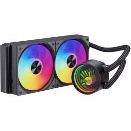 Система водяного охлаждения Bloody LC-10 ARGB Soc-AM5/AM4/1200/1700/1851 черный 4-pin 20-35dB Al+Cu 260W Ret (LC-10-ARGB240-BK)
