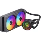 Система водяного охлаждения Bloody LC-10 ARGB Soc-AM5/AM4/1200/1700/1851 черный 4-pin 20-35dB Al+Cu 260W Ret (LC-10-ARGB240-BK)