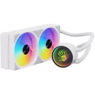 Система водяного охлаждения Bloody LC-10 ARGB Soc-AM5/AM4/1200/1700/1851 белый 4-pin 20-35dB Al+Cu 260W Ret (LC-10-ARGB240-WH)