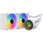Система водяного охлаждения Bloody LC-10 ARGB Soc-AM5/AM4/1200/1700/1851 белый 4-pin 20-35dB Al+Cu 260W Ret (LC-10-ARGB240-WH)