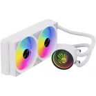 Система водяного охлаждения Bloody LC-10 ARGB Soc-AM5/AM4/1200/1700/1851 белый 4-pin 20-35dB Al+Cu 260W Ret (LC-10-ARGB240-WH)