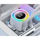 Система водяного охлаждения ID-Cooling FX360 TD Wh ARGB Soc-AM5/AM4/1200/1700/1851 белый 4-pin 27.2dB Al+Cu LCD 350W Ret (FX360 TD WHITE)
