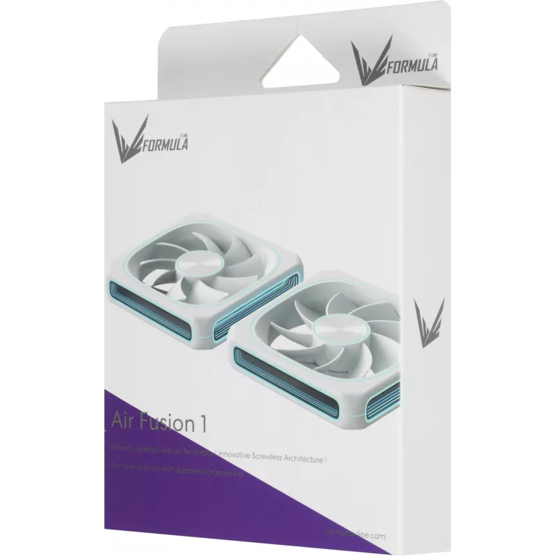 Вентилятор для корпуса Formula Air Fusion 1 ARGB 120х120x28 белый 4-pin 29.93дБ (AIR FUSION 1 WH) Ret