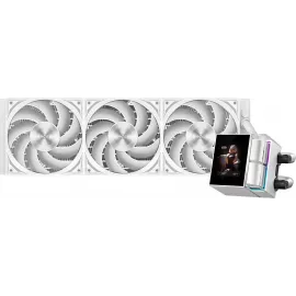 Система водяного охлаждения PcCooler DS360 Display ARGB Soc-AM5/AM4/1200/1700/1851 белый 4-pin 39.8dB Al LCD 310W Ret (DS360-WHAWXY-GL)