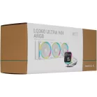 Система водяного охлаждения Deepcool LQ360 Ultra ARGB Soc-AM5/AM4/1200/1700/1851 белый 4-pin 32dB Al LCD 350W 1900gr Ret (R-LQ360-WHASMC-G-1)
